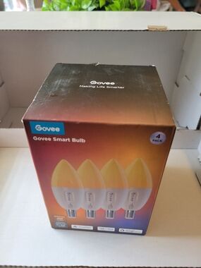 Govee Smart LED Bulbs 4-Pack A19 E26 WiFi Dimmable Warm White